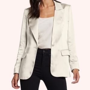 Express Satin One Button Champagne Blazer Size XL NWT